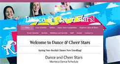 Desktop Screenshot of danceandcheerstars.com
