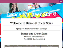 Tablet Screenshot of danceandcheerstars.com